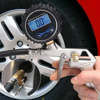 

Backlight LCD Display Air Tire Inflator High Accurate Digital Pressure Gauge Air Tire Inflator For Car Truck Motorcycle Bike