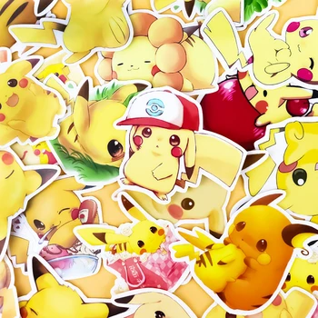 

28Pcs Cute Japan anime Pikachu Stickers for Laptop Snowboard Decor Car Styling Decal Fridge Doodle Fashion Waterproof Kid DIY