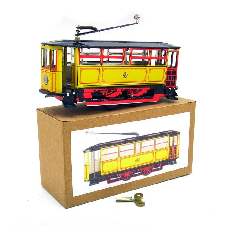 Воспоминание детства антикварный оловянный игрушки ретро ветер металлический машин игрушечные машинки Zakka домашнего декора MS638 трамвай