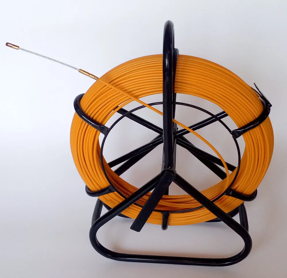 4.5mm fiberglass push pull rod 100meters with frame cart duct rodder