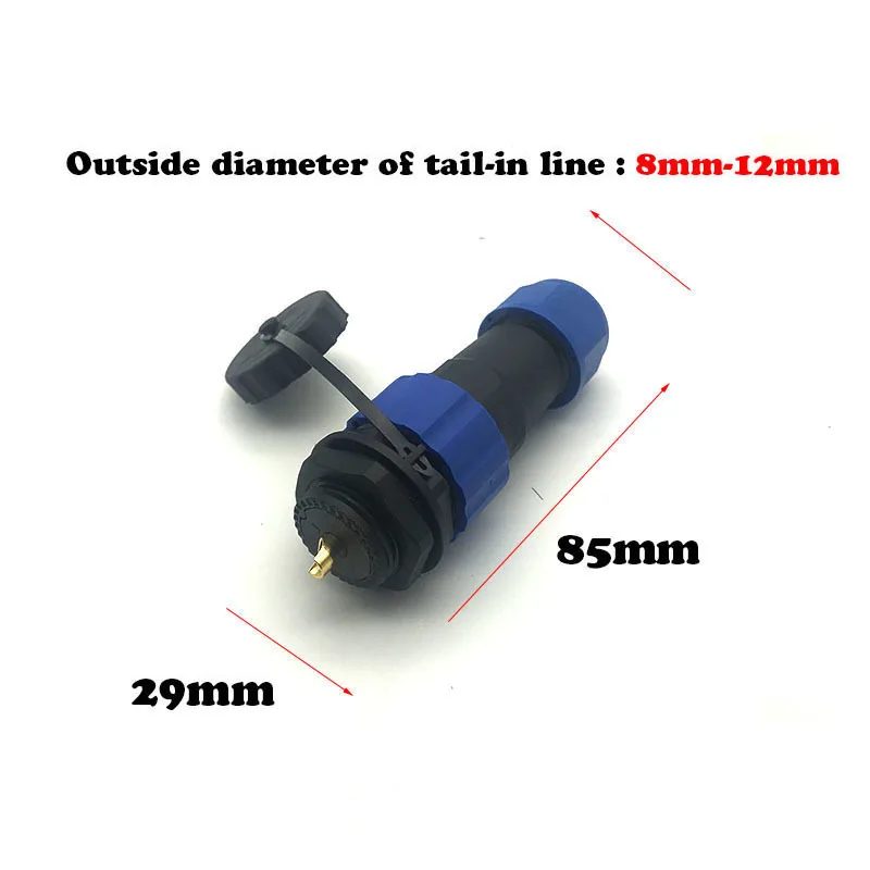 

SD20 waterproof connector 2/3/4/5/6/7/9/10/12/14Pin IP67 The core nut is concealed and fixed.