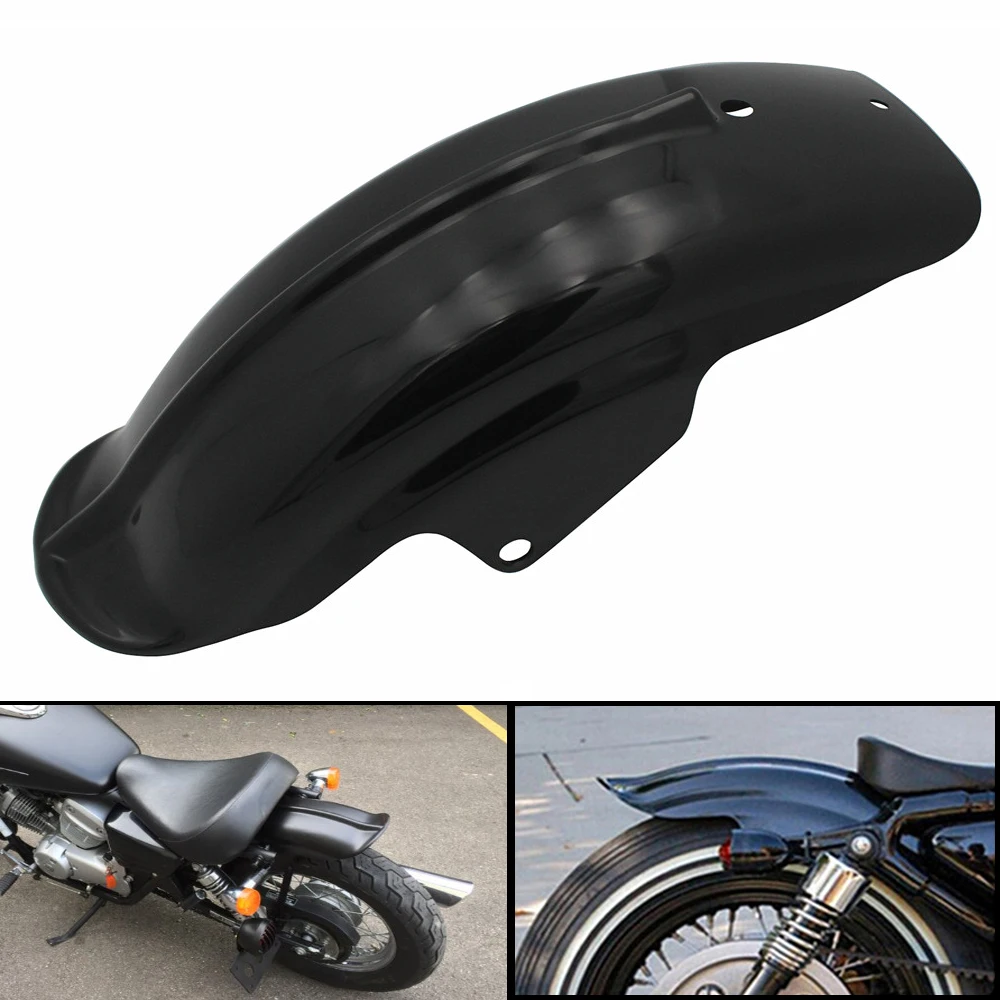Черное пластиковое заднее крыло мотоцикла для Harley Sportster Solo Bobber Chopper Cafe Racer XL883 XL1200