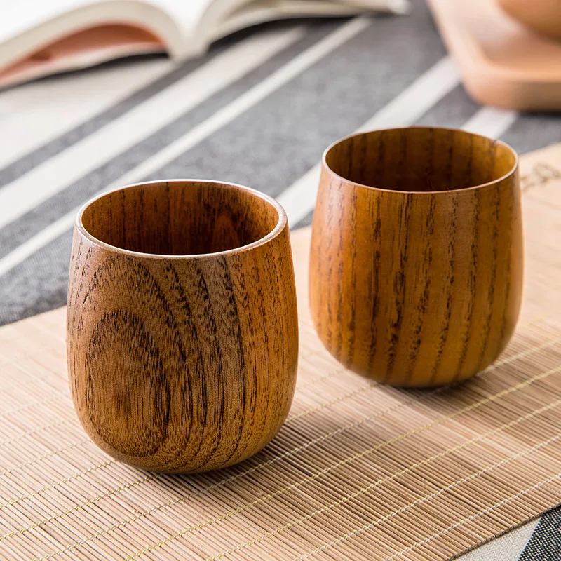

Japanese wooden tea cups tea insulation drinking water capacity wooden creative solid wood cups