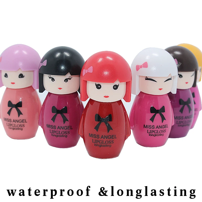 Doll Girl waterproof lip gloss longlasting lip stick lovely make up 12 colors Doll Girl waterproof lip gloss longlasting lip stick lovely make up 12 colors