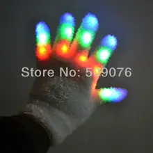 100 шт(50 пар) 7 режимов перчатка световое украшение для рейва напалечный светодиодный светильник перчатки для мероприятий и вечеринок