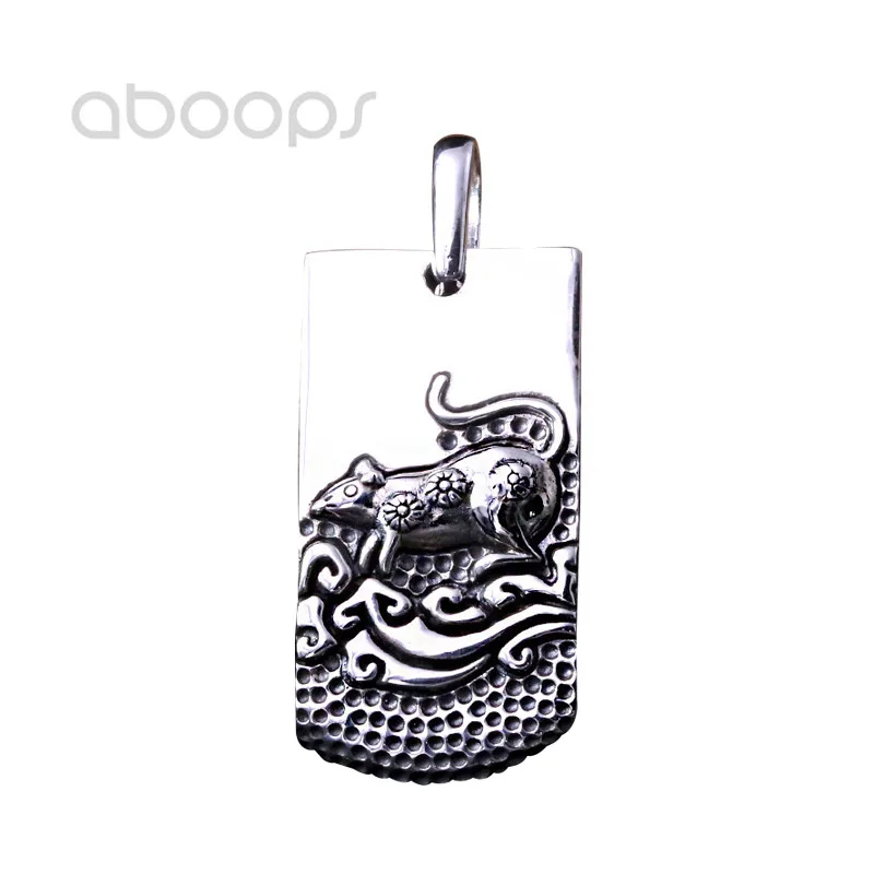 

Vintage 925 Sterling Silver Chinese Zodiac Twelve Signs Pendant for Men Women Free Shipping