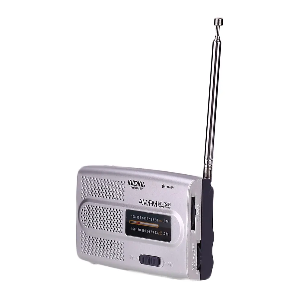 

Mini Pocket Stereo BC-R28 Radio Slim AM FM Telescopic Antenna Receiver Speaker