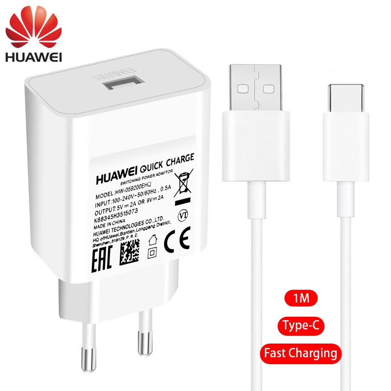 

huawei P20 lite Original fast charger mate20 lite usb charger p9 nova3 quick charge 3.0 Type-c cable