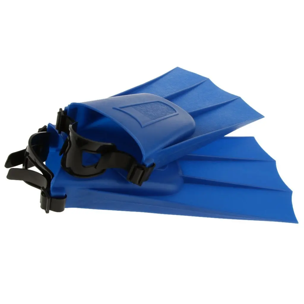 

Kids Adult Adjustable Fins Swimming Diving Flippers - Blue, XL: 40-44