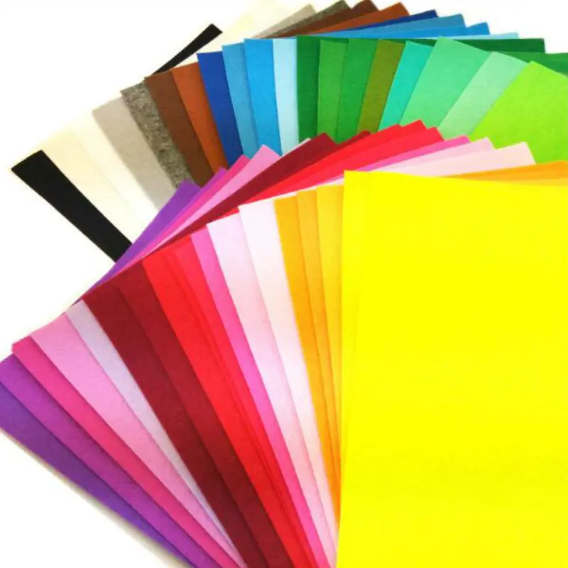 

1mm Thick 20X30cm 40Colors Set High Quality Polyester Felt Fabric Patchwork Sewing Craft Cloth Material wool Felt Shee Craft