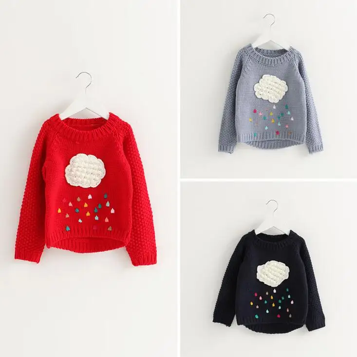 

O-neck Knitted Cardigan For A Girl 2017 European Style Sweater Casual Long Sleeve Pullover Baby Girl Clothing Sueter infantil