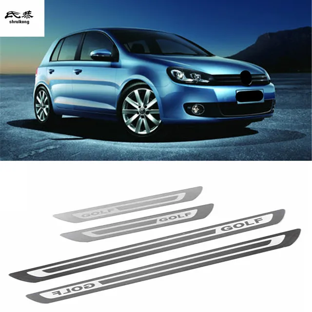 Free shipping Stainless steel 4pcs/lot for 2010 2018 Volkswagen VW golf