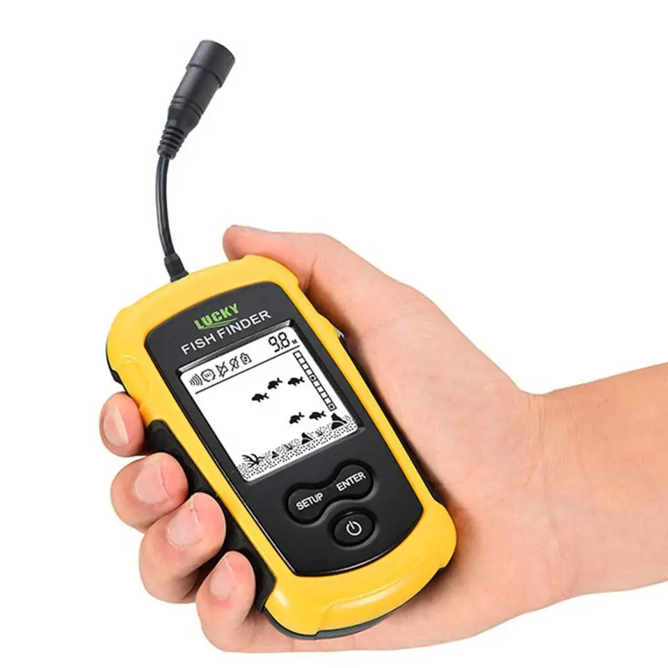 المحمولة صياد السمك سونار العمق مسبار إنذار محول Fishfinder 0.7-100 m الصيد السونار مع الإنجليزية عرض المحمولة صياد السمك سونار العمق مسبار إنذار محول Fishfinder 0.7-100 m الصيد السونار مع الإنجليزية عرض