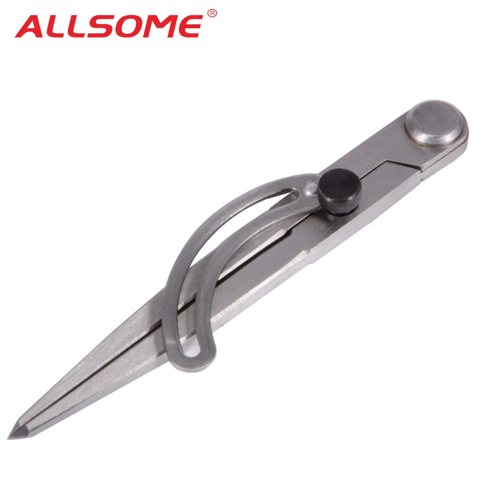 

ALLSOME 150mm 6" Gauge Distance Measuring Divider Flat Craft Compass Design Tool HT831
