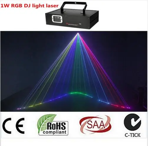 

1000mw rgb Full color animation projector 1w DJ light laser rgb laser dj lights dmx beam light multi color