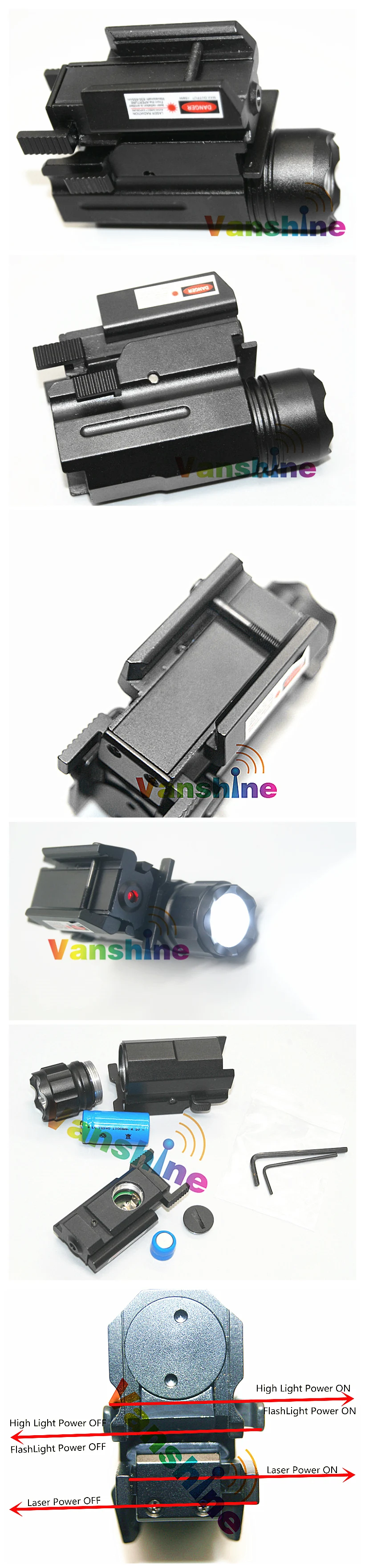 Тактический Red Dot лазерный прицел с светодиодный фонарик 20 мм пистолет Уивер Пикатинни комбо охота лазерный для пистолета Пистолеты глок