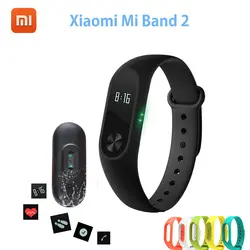 Оригинальный xiaomi mi band 2 Смарт-фитнес браслет часы браслет mi Группа OLED Touchpad трекер сна сердечного ритма mi Band2