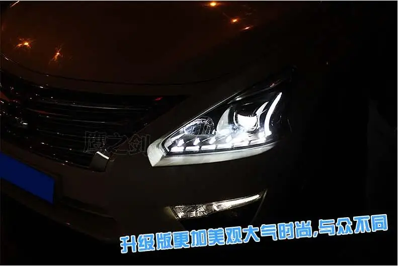 Hireno фары для 2013-2015 Nissan Altima Teana фар сборки LED DRL ангел объектив двойной луч ксеноновые 2 шт