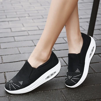 

AURONET Fashion Brand Women Shoes Casual High Quatily Women Vulcanize Shoes For Women Chaussure Femme 2019 Leisure Footwear