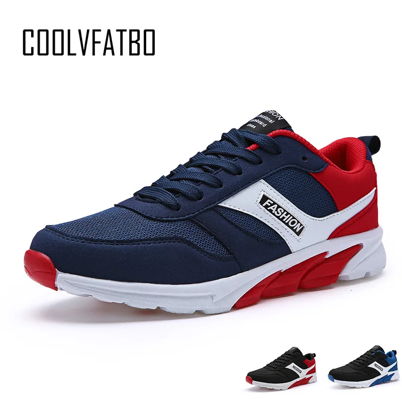 

COOLVFATBO Casual shoes men comfortable light shoelace adult male Sneakers Fashion Color matching footwear Sapatos masculinos