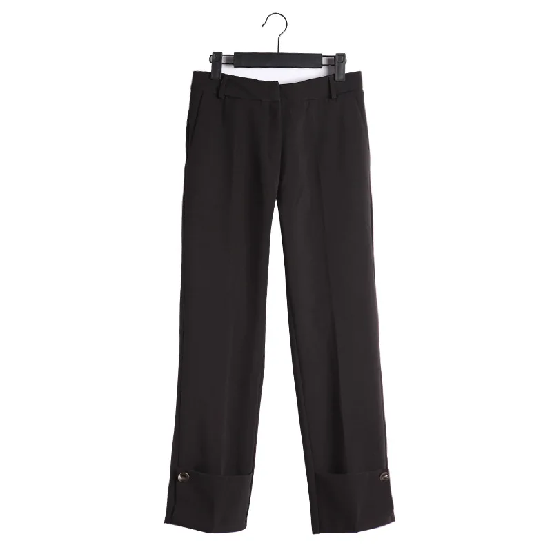 Otoño Las Anchos Nueva Moda Alta 2018 Oficina Pantalones Cintura Señora De La Bootyjeans Longitud Mujeres Tobillo qaAxwCTa