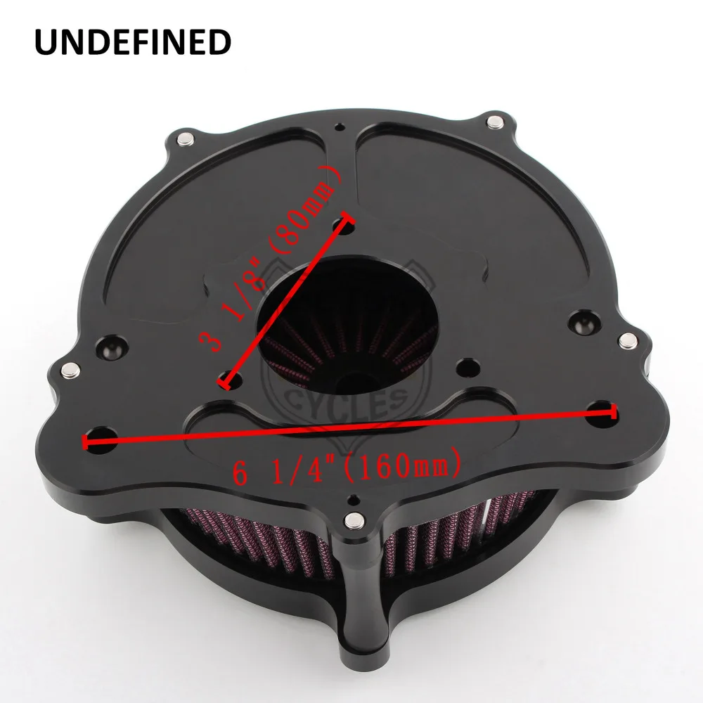 Черный турбинный воздушный фильтр Мотоцикл воздухоочиститель Система впуска Комплект для Harley Touring Road King Street Gilde Softail Dyna FXDLS