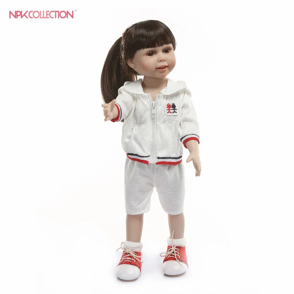 

NPKCOLLECTION 45CM Bebes Reborn Dolls 18inch Reborn Baby Doll Soft Full Vinyl Silicone Newborn Baby bonecas For Children Gifts