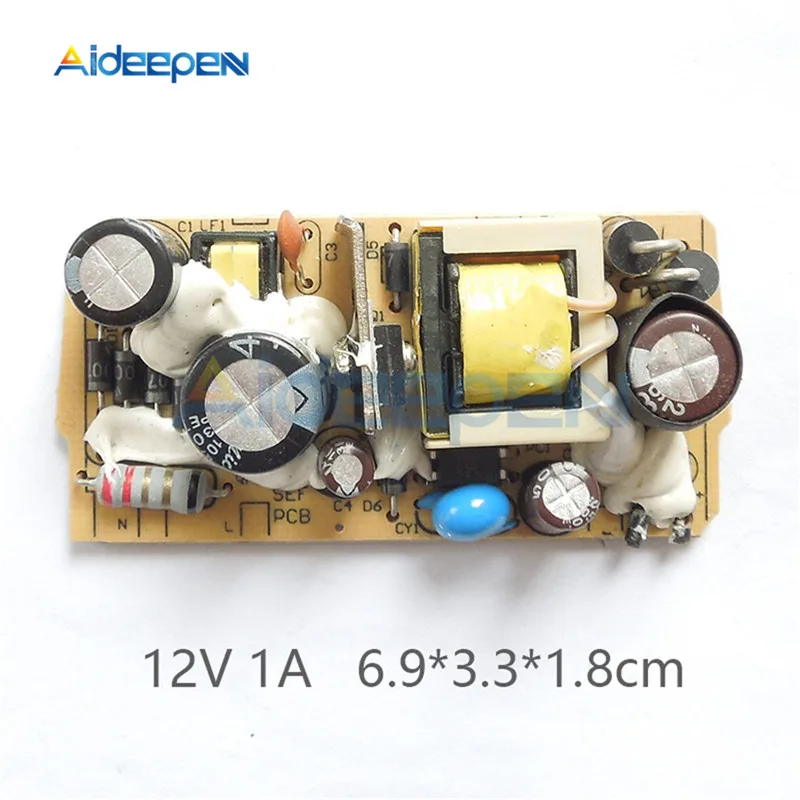 AC-DC 12V 1A 1200MA/1.4A переключение Питание печатная плата модуля DC Напряжение Регулятор модуль из-за цветопередачи монитора 100-240V 50/60HZ