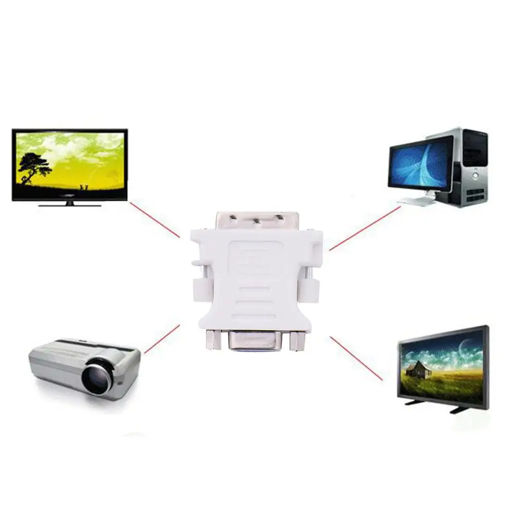 

DVI 24 + 5 Dual Link Male To VGA D-Sub Female AV Adapter Converter VGA D-Sub Female