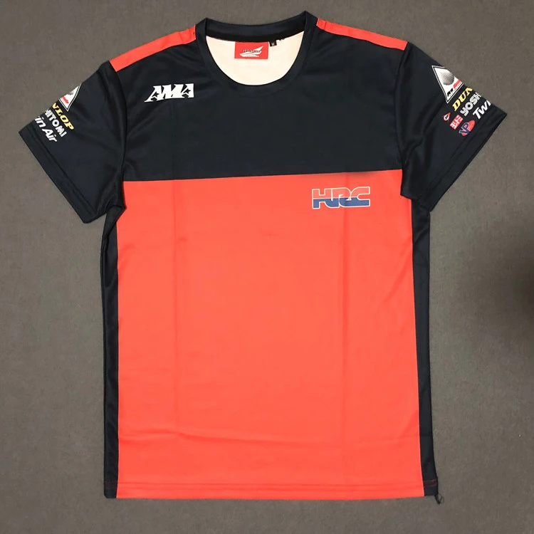 

Hrc Men's T-shirts Motorcycle Racing Team Jersey Motocross Jerseys Short T Clothes Breathable Quick Dry T-shirt K