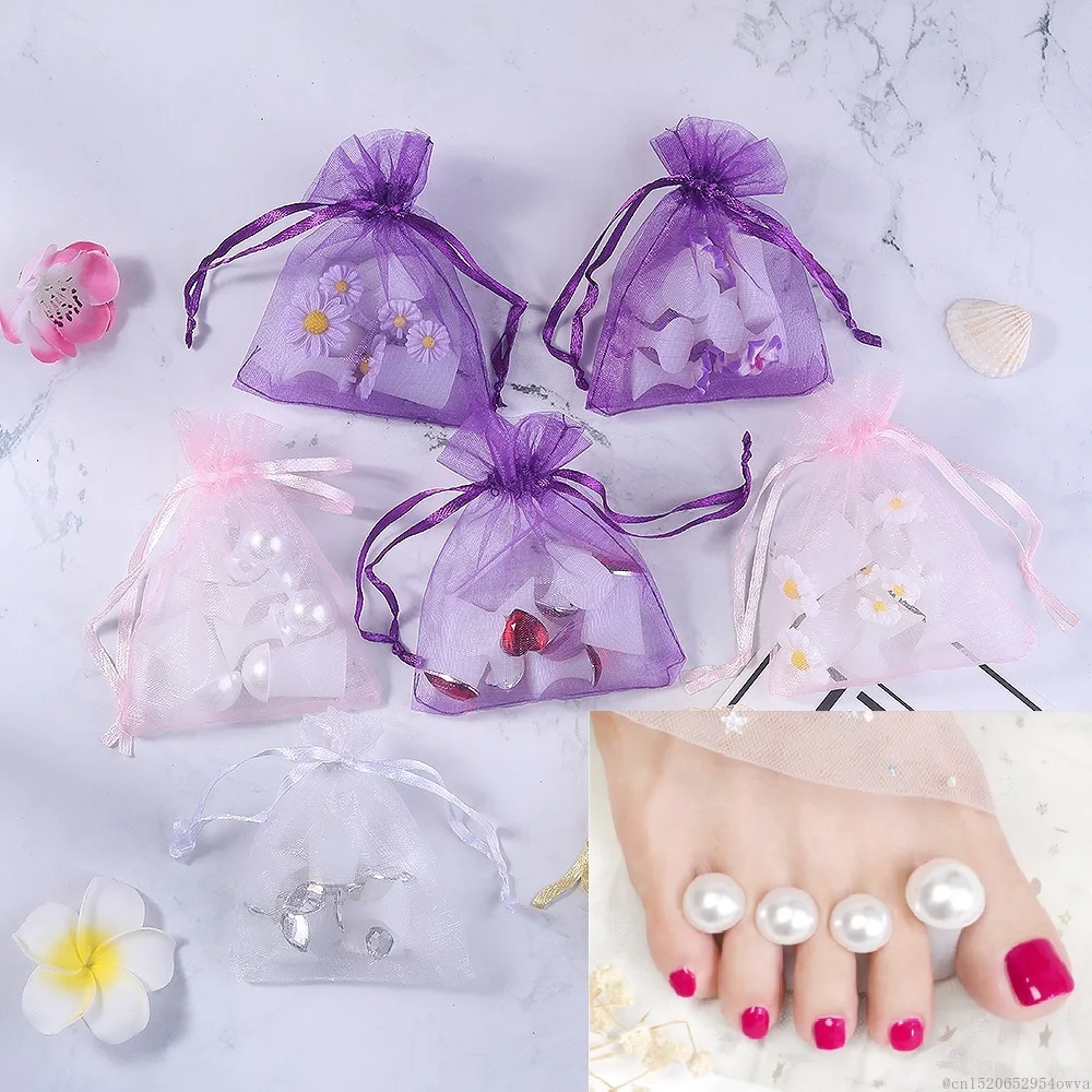

NEW 8pcs Flower Pearl Heart Silicone Toe Separator Foot Finger Divider Soft Form Manicure Pedicure Care Nail Art Tool Accessory