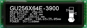 

new and original Display VFD module GU256x64F-3900