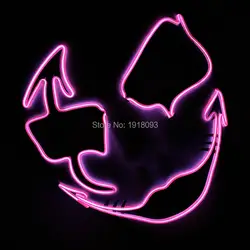 Новое прибытие EL Провода Оригинальные светильники светящаяся маска составляют Glow партии маска Neon Glow свет маска для вечеринок