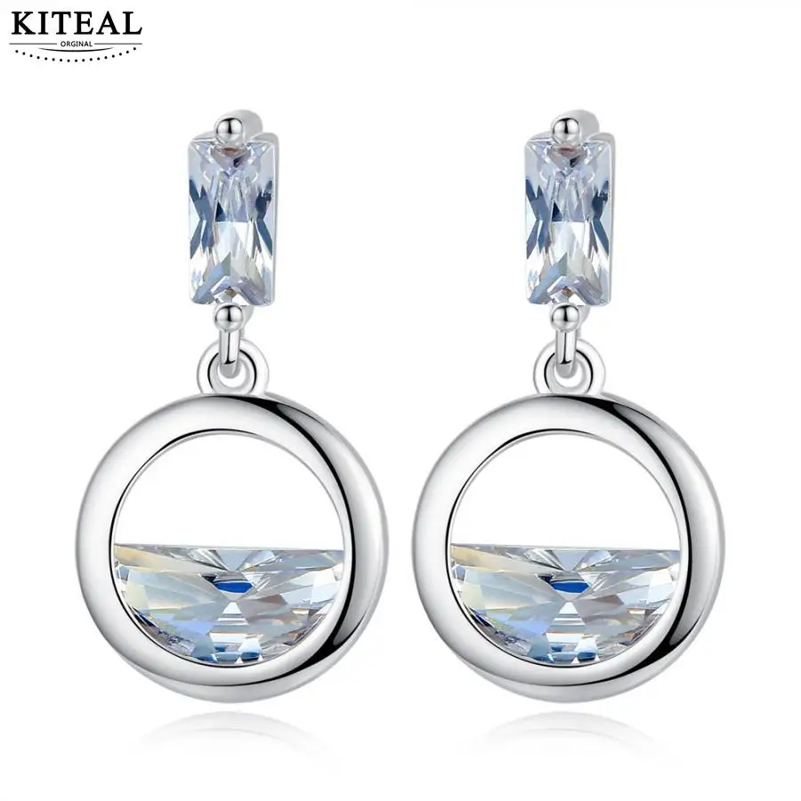 KITEAL 925 Летний стиль посеребренные Духи женские Серьги Геометрические круглые серьги манжета ювелирные изделия дисплей
