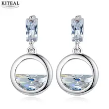 KITEAL 925 Летний стиль посеребренные Духи женские Серьги Геометрические круглые серьги манжета ювелирные изделия дисплей