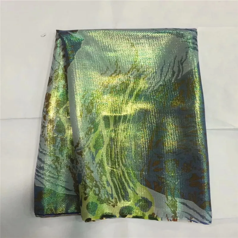 

Hot selling african wax pattern stretch satin fabric nigerian bright color wax pattern design Elastic silk for dress !lxe120206