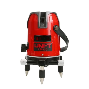 

UNI T LM520 LM520G Laser Level Meter 2 Red/Green cross Lines Three Points 360 Degrees Rotary mini portable laser Self-Leveling