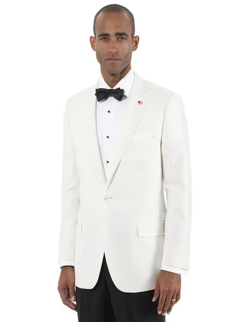 Classic Notched Lapel Tuxedos Ivory Mens Suits 2017