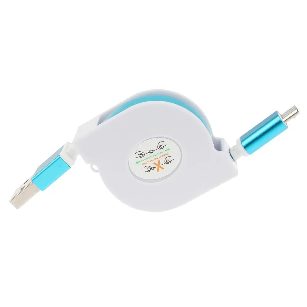 1 metro retráctil de sincronización de datos USB a Micro USB Cable cargador para Samsung S4 Android para otros teléfonos Android