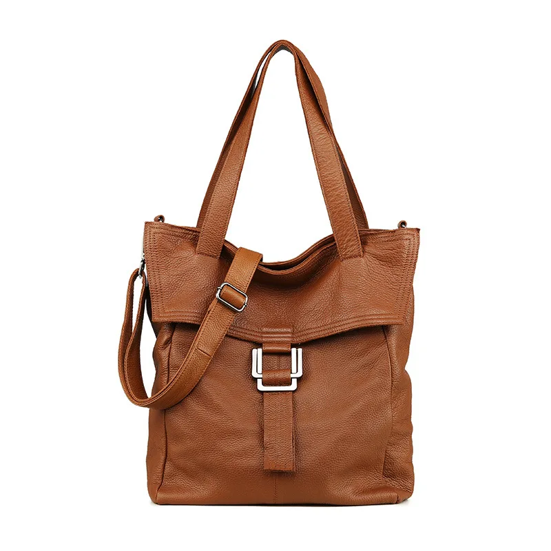 

ICEV New Simple 100% Genuine Leather Handbags Fashion Ladies Big Office Totes Top Handle Bags Handbags Women Famous Brands sac