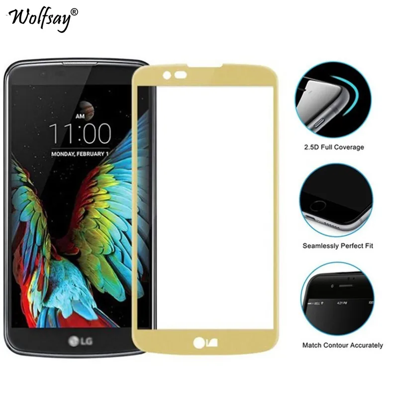 

Glass For LG K8 Screen Protector Tempered Glass for LG K8 K350 Full Coverage Glass For lg k 8 2016 Curved Edge Protective Film