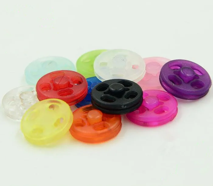 10pcs 21mm Multicolor Plastic Round Snaps Buttons Children Clothes
