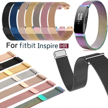 

Luxury Metal Wristband Smart Band Stainless Steel Mesh Magnetic Milanese Strap Replacement Band For Fitbit inspire & HR Bracele