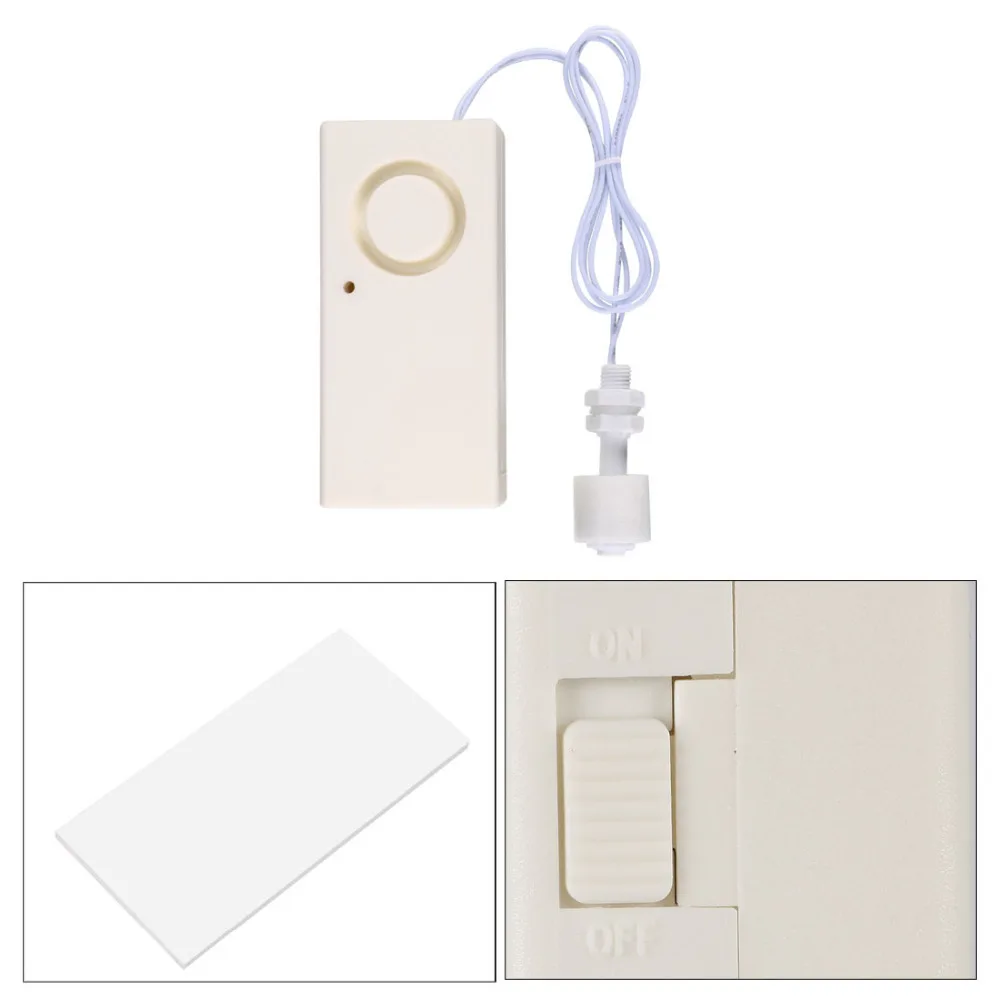 

Uxcell 1PCS Water Leakage Overflow Alarm Sensor Detector Up to 110/130dB Loud Alarm Voice Water Leak Alarm Switch Accessories