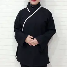 Зимние теплые коралловые флисовые даосские Костюмы кунг-фу даосизм униформа для боевых единоборств добок Тай Чи тайцзи комплекты одежды черный/синий