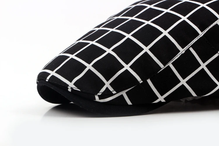 spring summer artist plaid berets hat gorras planas duckbill boina feminina flat sun hat vintage newsboy hat peaked cap bone men white beret men