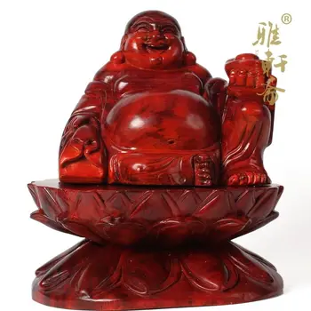 

Vietnamese rosewood crafts wooden Buddha Buddha Maitreya Ruyi gold incense burner box size 33