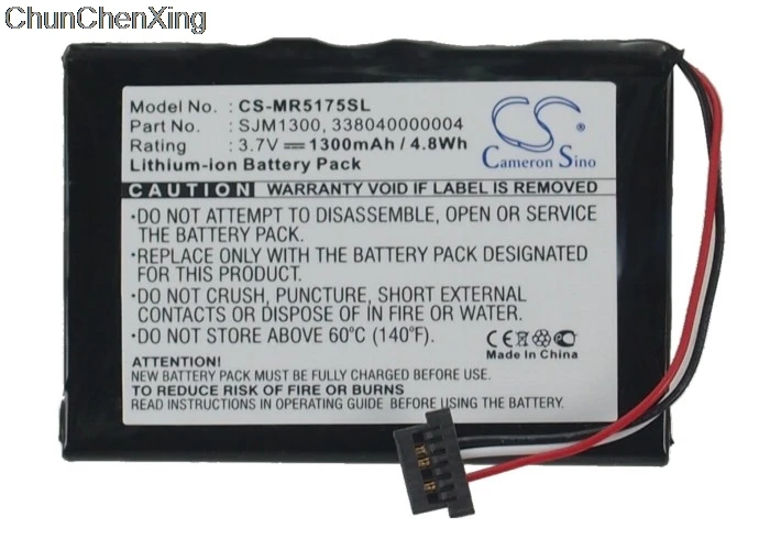Аккумулятор Cameron Sino 1300mAh 338040000004 SJM1300 для Magellan RoadMate 5175 LM 5175TLM|Цифровые аккумуляторы|