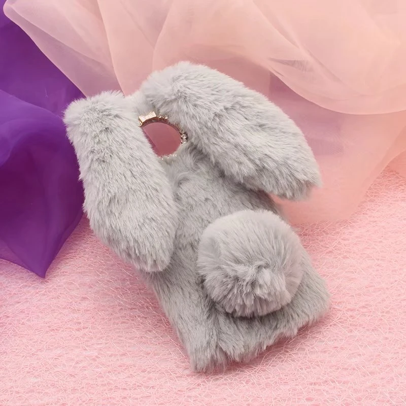 

Cute Bunny Plush Case For Coque Meitu M8 Case Soft TPU Silicone Rabbit Furry Back Cover For Fundas Meitu M8 M 8 Case Capinha