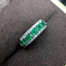 natural green emerald gemstone ring in 925 sterling silver fine jewelry for women ,Real zambia emerald Ring with box tbj feather gemstone ring with natural ethopian opal good fire in 925 sterling silver fine jewelry for girls with jewelry box